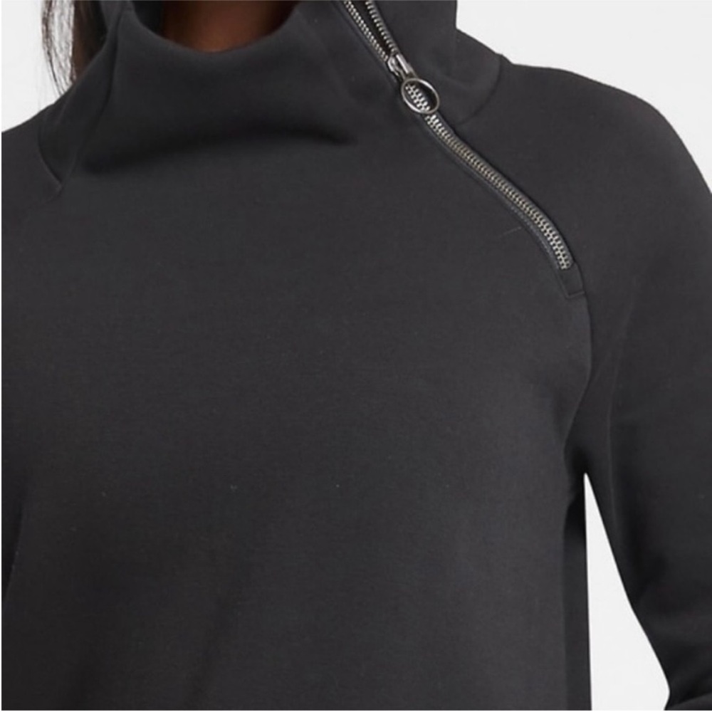 Athleta Cozy Karma Asymmetrical Zipper Sweatshirt Dress size small